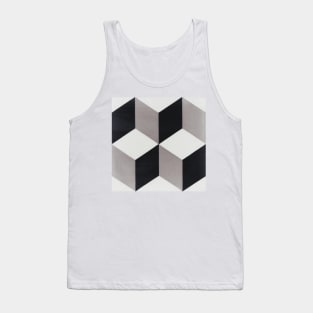 cement tiles - 3D cubes geometric pattern Tank Top